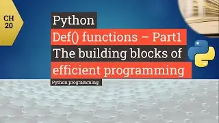 Free Python programming for beginners- Tutorial- Functions - Def() functions - Efficient programming