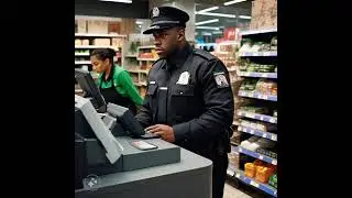Security Guards at registers instead of cashiers 2B work inside stores for tasks MetaAi from my idea