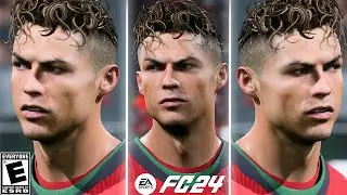 Cristiano Ronaldo Noodle Hair Face Mod For FC 24