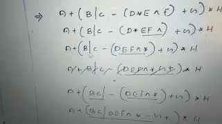 CST201(Mod2_7): Example of infix to postfix conversion