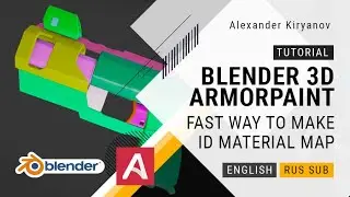 Blender 3d. ArmorPaint. Fast way to make ID material map.