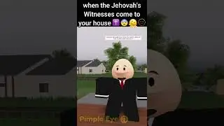 When the Jehovah's Witnesses come to your house ✝️(Roblox Skit) #shorts #roblox #robloxshorts #viral