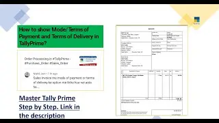 How to show Mode/Terms of Payment and Terms of Delivery in 