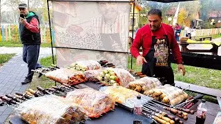 1000 kebabs and ram on a spit!!! from Monsters BBQ!!!