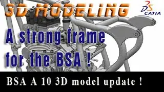 Detailing BSA A10 frame, 3D modeling in CATIA
