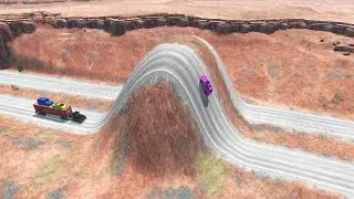 Cars vs Giant Bulge – BeamNG.Drive