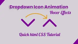 Dropdown Icon Animation | CSS Hover Effect 