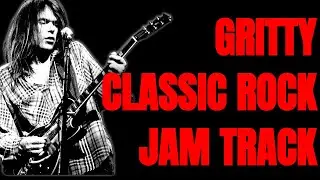Gritty Classic Rock Jam Track | Guitar Backing Track (D Minor - 80 BPM)