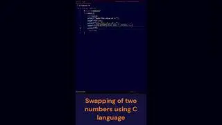 Swapping of two numbers using C language || Coding shorts || Infopolygon || 
