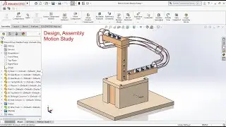 Marble pump run machine piston driven design assembly motion study in solidworks