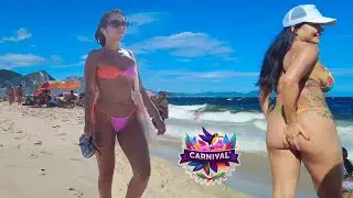 Beach Walk Copacabana  🇧🇷 Rio de Janeiro Brazil 2024