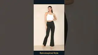Buy Womens High Waisted Wide Leg Flared Trousers