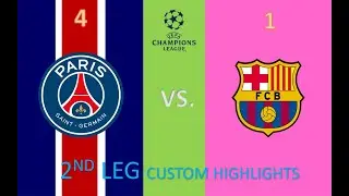 PSG VS FC BARCELONA CUSTOM HIGHLIGHTS ON STICKMAN SOCCER 2018