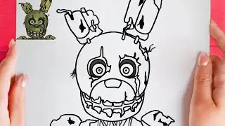 How to draw Springtrap from fnaf easy step by step