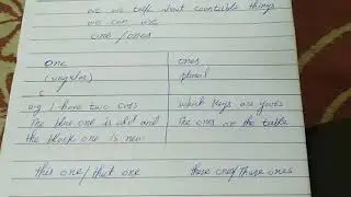 difference between one and ones in english grammar