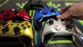 Chrome Xbox One Modded Controllers Gold, Blue, Red, Silver by Geniusmods: Chrome plated