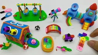 DIY How To Make Polymer Clay Miniature  Playground Set  | Easy Tutorials