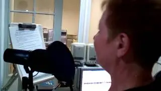 Студия звукозаписи. Запись к проморолику. Рабочий момент
