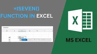 Iseven Function in excel | Excel function tutorials