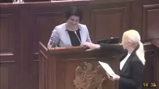 Таубер принесла в парламент наручники для Гаврилицы