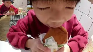 First-person eating McDonald's