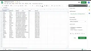 How to print mailing labels from Google Sheets?