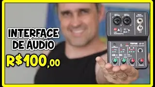 Interface de áudio / Mesa de Som/ Placa de som USB - Ótimo custo/benefício! Teyun Q12 (E260)