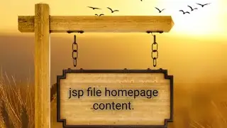 Content of jsp file for homepage using NetBeans