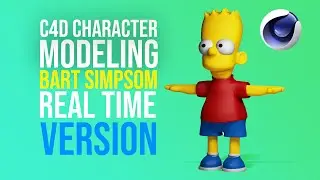 C4D character modeling - Bart Simpson