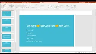 What is scenario/how to write test case/what is test condition
