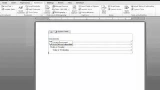 Create A Table of Contents in Microsoft Word 2010