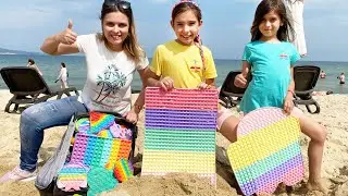 💥 POP IT CHALLENGE 🥳 FIND THE TREASURE IN THE SAND