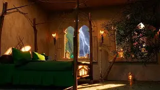 Ethereal Elven Chamber | Elvish Harp Music, Choir, Waterfall, Birdsong  (Music & Ambience)