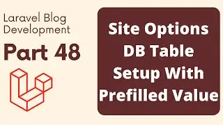 Laravel Blog Development Part 48 | Site Option Table Setup |  The Test Coder