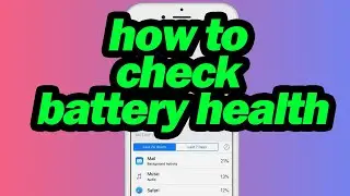 check iphone battery health