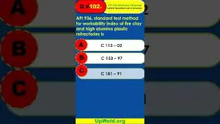 Q102 API 936 Exam Latest Questions and Answers 2023 