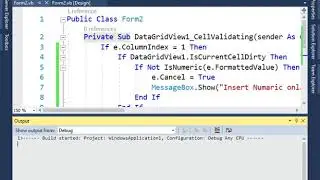 VB.Net  : How to Make a specific column only accept numeric value in datagridview