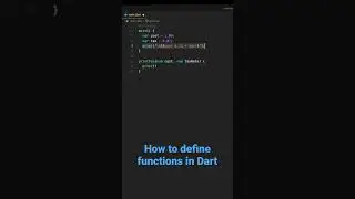 How to define functions in Dart