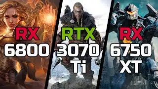 RX 6800 vs RTX 3070 Ti vs RX 6750 XT - Test in 19 Games