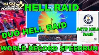 ASTD WORLD RECORD HELL RAID DUO SPEEDRUN! | All Star Tower Defense
