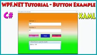 Wpf C# Windows Application | Wpf Tutorial C# | Wpf Button | Wpf Expander | Wpf in Visual Studio