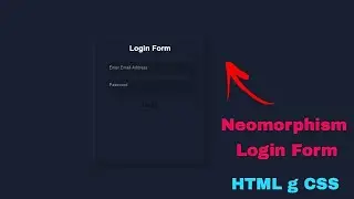Dark Neomorphism Login Form HTML CSS only