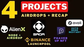 Saga on Binance Launchpool | Phaver Up NFTs | Avail Light Node Script | AlienX Airdrop and Nodes