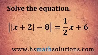 Solving Nested Absolute Value Equation (Example)