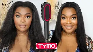 SILK PRESS IN UNDER 15 MINUTES?! | TYMO IONIC PLUS HAIR STRAIGHTENING BRUSH REVIEW | RELAXED HAIR