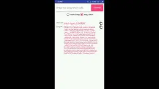 How to convert any long URL link into short URL link very easy by this app