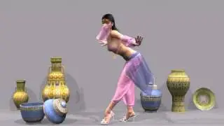 Belly Dancer using Daz3D, cloth by OptiTex