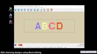 How to resize embroidery designs using block editing