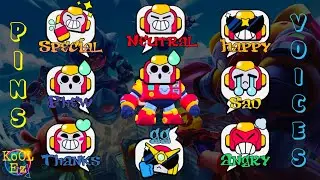 Every Pin (Emoji) Combines With Brawlers' Voices (First Version) | Brawl Stars