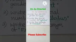 DO AS DIRECTED 